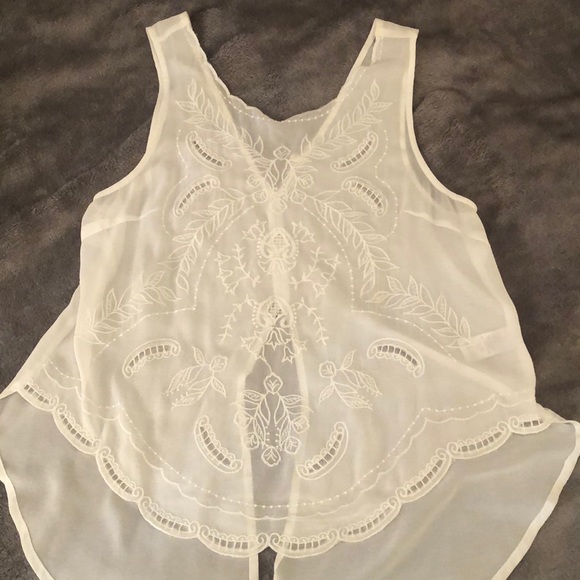 White lace Vestique top size M - Picture 1 of 3